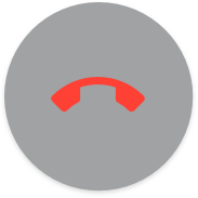 Swipe Up To Decline (red phone within gray circle)