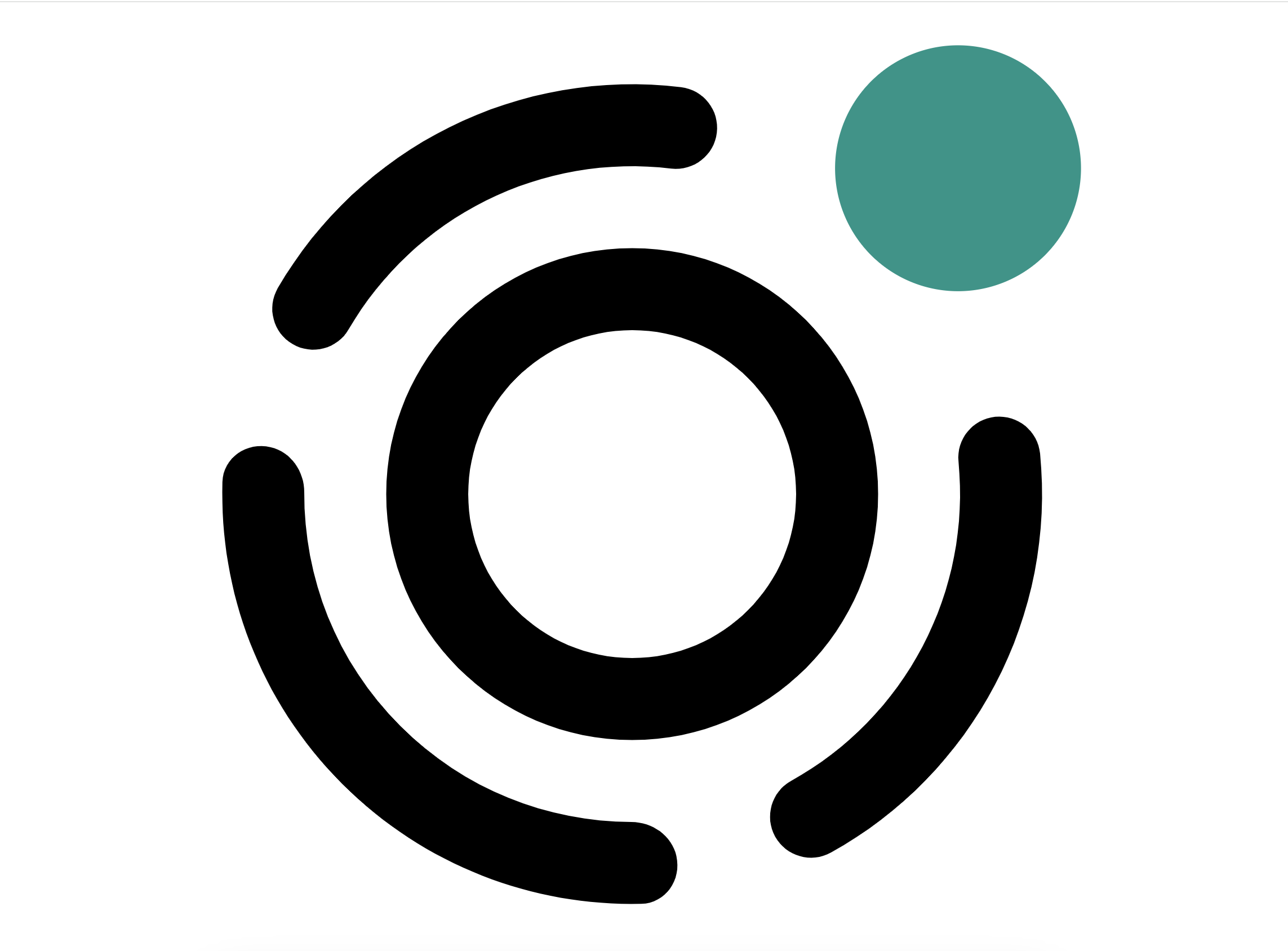 Status Unread (circle within three part circle with green dot)
