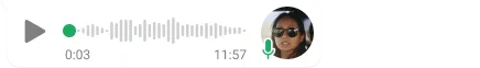 WhatsApp 語音訊息功能的大咬一口音效
